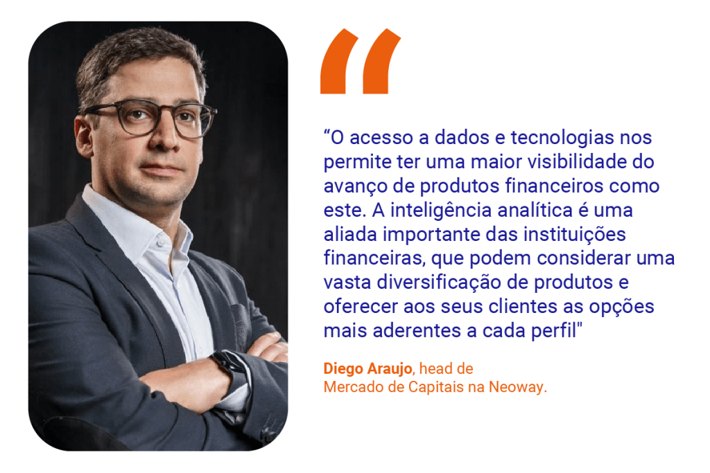 Depoimento e Diego Araujo, Head de Mercado de Capitais na Neoway, sobre a importância da inteligência analítica para instituições financeiras.